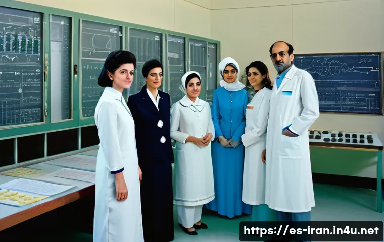 이란 핵 프로그램 - **Prompt:** An optimistic scene from 1950s Tehran, depicting the nascent stages of Iran's "Atoms for...